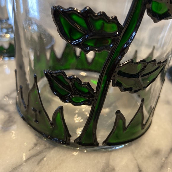 Vintage Hand Crafted Small Glass Carafe and 2 Glasses - Picture 7 of 9